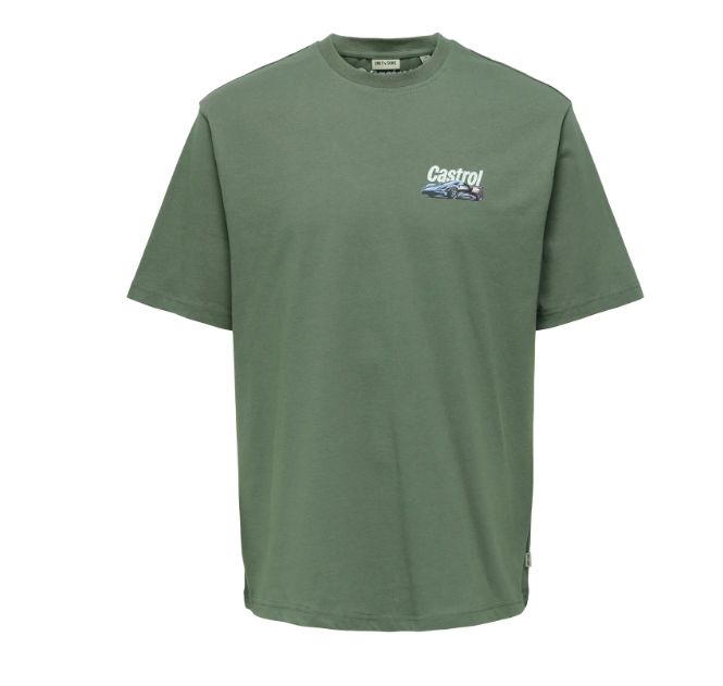 ONLY &amp; SONS JR CASTROL RLX TEE, Colour: CASTOR GREY, Size: 134/140 (9/10)