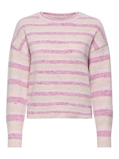 ONLY JOHANNA O-NECK KNIT, Colour: PINK YARROW ROMANCE, Size: XS