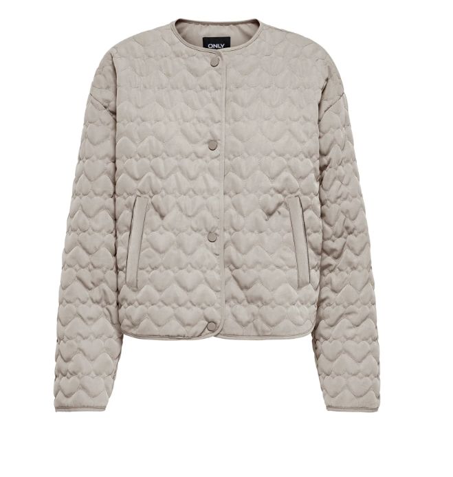 ONLY HEART QUILTED JACKET, Colour: MOONSTUCK, Size: XS