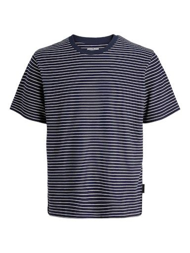 JACK &amp; JONES DOVER STRIPED TEE, Colour: NAVY BLAZER, Size: XS
