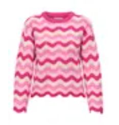 ONLY ASA  WAVE STRUCTURE O-NECK KNIT