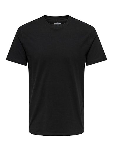 ONLY &amp; SONS MAX STITCH TEE, Colour: BLACK, Size: XS