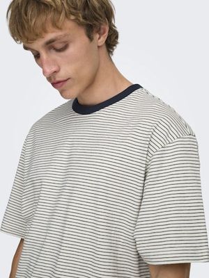 ONLY &amp; SONS FRED LIFE RELAXED STRIPE TEE