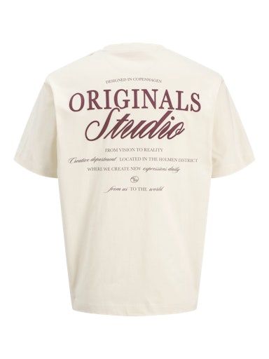 JACK &amp; JONES JR NORREBRO TYPO TEE, Colour: ANTIQUE WHITE, Size: 140 (10)