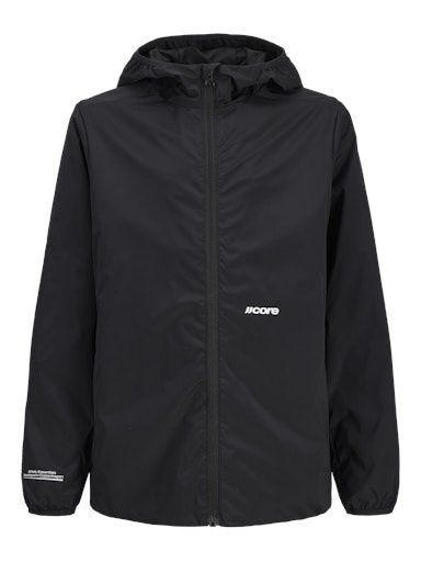JACK &amp; JONES JR CLUB WINDBREAKER JACKET, Colour: BLACK, Size: 140 (10)