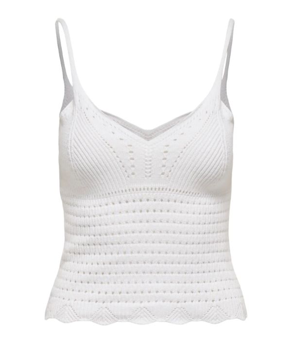 ONLY LISON KNIT TOP, Colour: BRIGHT WHITE, Size: XS