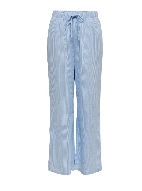 ONLY AUGUSTA PANT, Colour: CLOUD DANCER &amp; BLUE, Size: XS