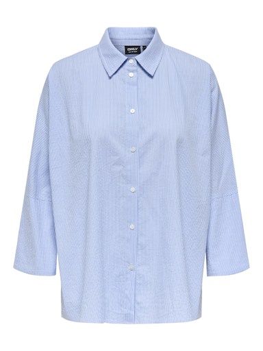 ONLY AUGUSTA SHIRT, Colour: CLOUD DANCER &amp; BLUE, Size: XS