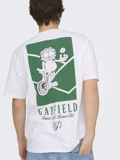 ONLY &amp; SONS GARFIELD TEE, Colour: BRIGHT WHITE, Size: S