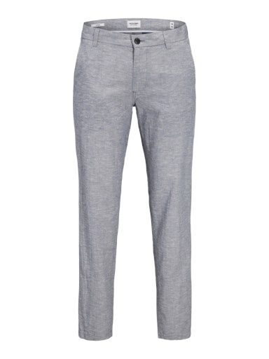JACK &amp; JONES ACE SUMMER LINEN BLEND CHINO PANT, Colour: FADED DENIM, Size: 30/30