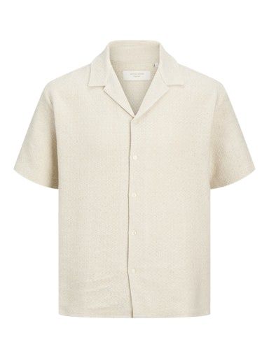 JACK &amp; JONES MONTAUK CROCHET SHIRT, Colour: ANTIQUE WHITE, Size: S