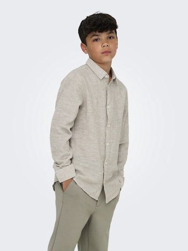 ONLY &amp; SONS JR CAIDEN LINEN SHIRT