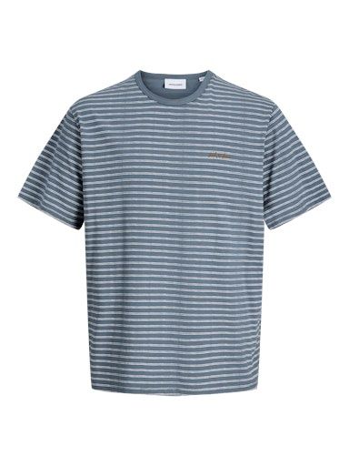 JACK &amp; JONES DEVIN DAYTONA STRIPED TEE, Colour: BLUE MIRAGE, Size: S
