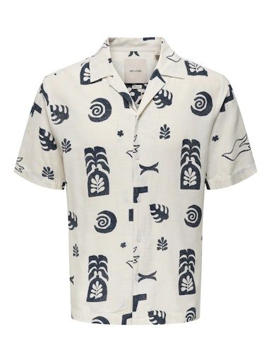 ONLY &amp; SONS HARVI RLX RESORT SHIRT, Colour: EGRET, Size: S