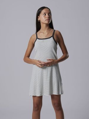 LMTD HINAJA STRIPE SHORT STRAP DRESS