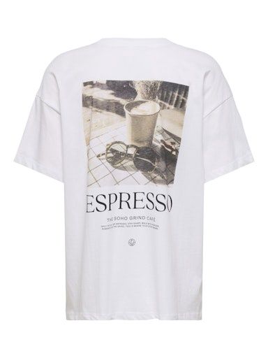 ONLY VIVVI LOVELY TOP, Colour: BRIGHT WHITE ESPRESSO, Size: XS