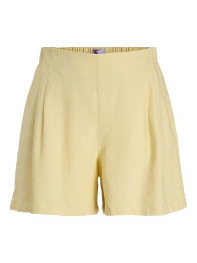 JJXX ALMIRA LINEN BLEND HIGH WAIST SHORT, Colour: SUNLIGHT, Size: XS