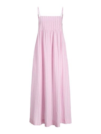 JJXX ALMIRA LINEN BLEND LONG DRESS, Colour: PINK LADY, Size: XXS