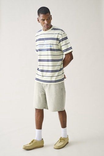 ONLY &amp; SONS FRED STRIPE PRINTET RLX TEE