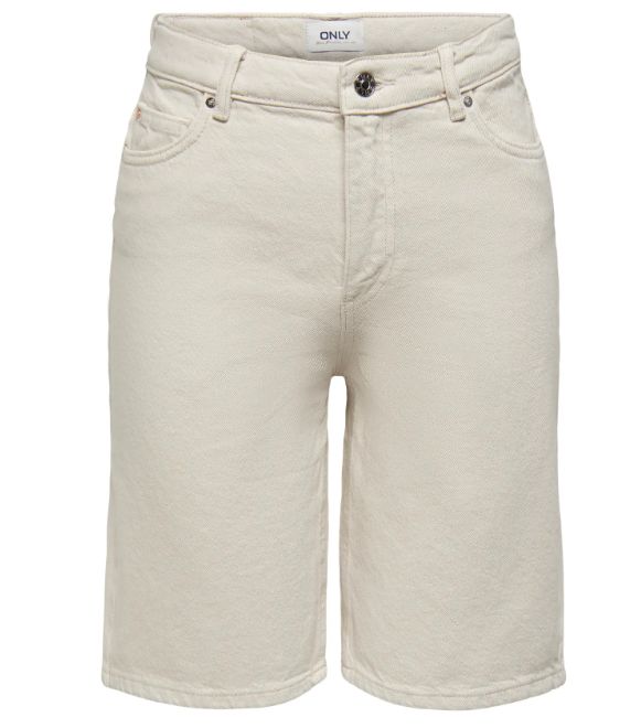 ONLY SONNY HIGH WAIST WIDE SHORTS, Colour: ECRU, Size: XS