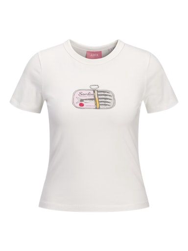 JJXX GIGI PRINTED TEE, Colour: CLOUD DANCER, Size: XS