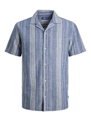 JACK &amp; JONES SUMMER LIN. BLEND DOBBY SHIRT, Colour: ASHLEY BLUE, Size: S