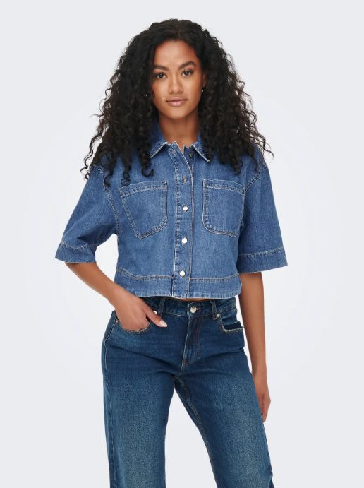 ONLY CLEO CROP DNM SHIRT