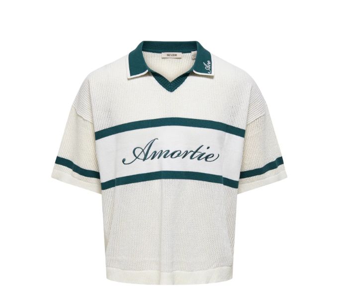 ONLY &amp; SONS JR ACE SPLIT NECK KNIT