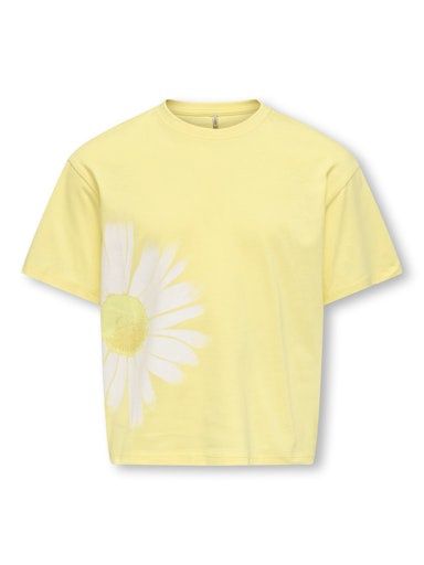 ONLY GIRLS BELLE LOOSE PRINT TOP, Colour: SUNLIGHT, Size: 134/140 (9/10)