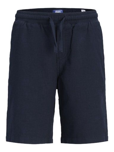 JACK &amp; JONES JR JAIDEN WAFFLE RESORT SHORTS, Colour: NAVY BLAZER, Size: 140 (10)