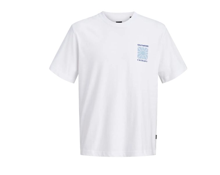 JACK &amp; JONES JAKE TEE, Colour: BRIGHT WHITE, Size: S