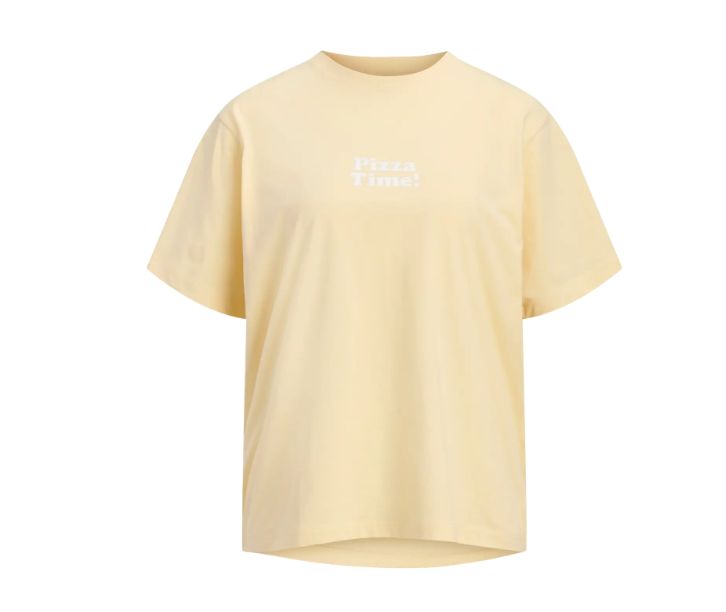 JJXX TIME LOOSE TEE, Colour: SUNLIGHT &amp; PIZZA, Size: XS