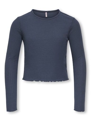 ONLY GIRLS NELLA LONG SLEEVE O-NECK TOP, Colour: OMBRE BLUE, Size: 134/140