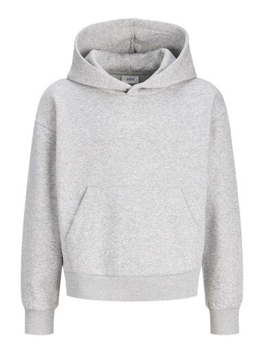 JJXX GIRLS STUDIO VESTERBRO HOODIE, Colour: LIGHT GREY MELANGE, Size: 140 (10)
