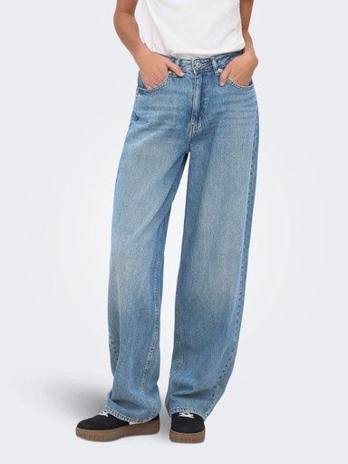 ONLY TOLEDO LOOSE STRAIGHT DEMIN, Colour: MEDIUM BLUE, Size: 25/32