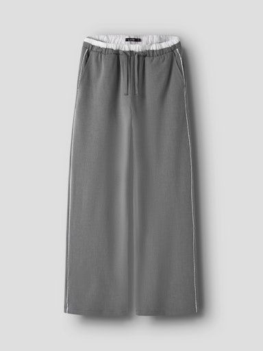 LMTD LUIS PIPE LW WIDE PANT, Colour: GREY MELANGE, Size: 140 (10)