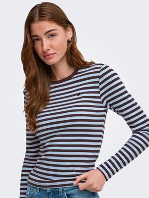 ONLY VAL O-NECK STRIPE TOP