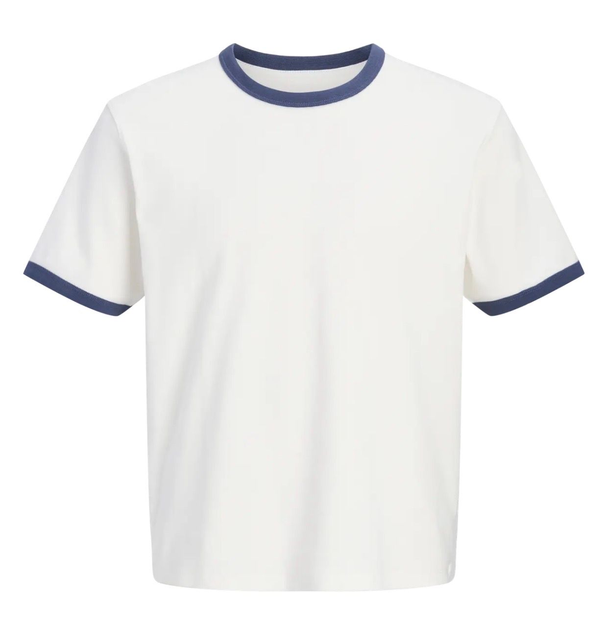 JACK &amp; JONES CHAMBERI RINGER TEE SS CREW NECK, Colour: WHITE, Size: XS