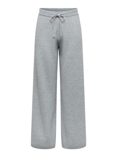 ONLY GIGI WIDE PANT KNIT, Colour: MEDIUM GREY MELANGE, Size: XS