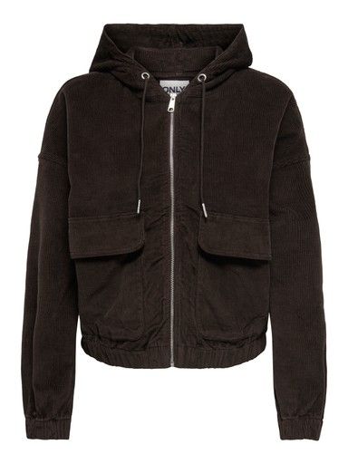 ONLY KENZIE CORD JACKET, Colour: BLACK COFFEE, Size: XS