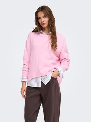 ONLY ALIVIA LS HIGH-LOW O-NECK KNIT