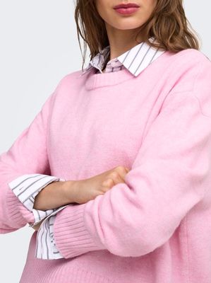 ONLY ALIVIA LS HIGH-LOW O-NECK KNIT
