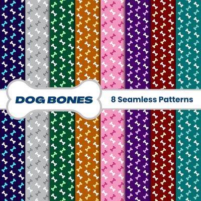 Dog Bones Seamless Pattern Bundle ?