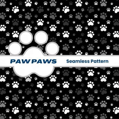 Paw Paws Seamless Pattern