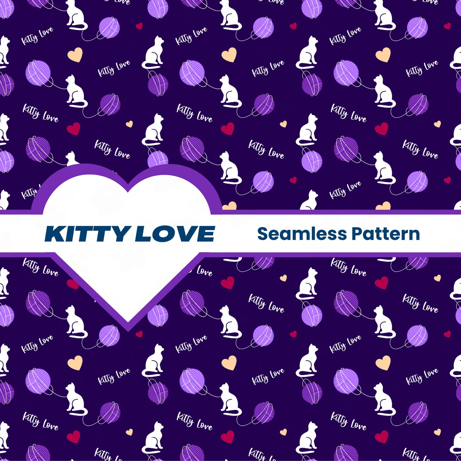 Kitty Love Seamless Pattern ?