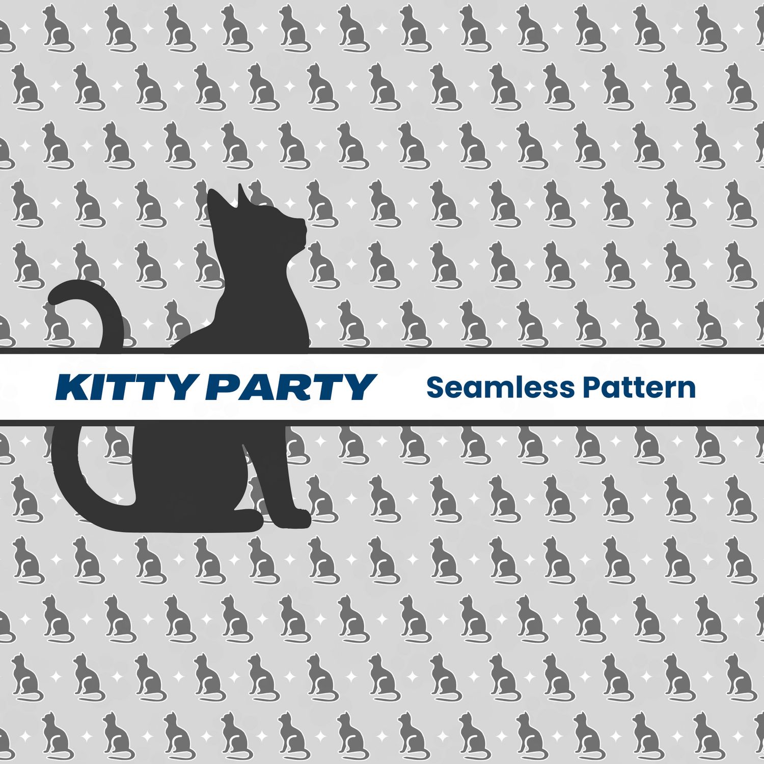 Kitty Party Seamless Pattern