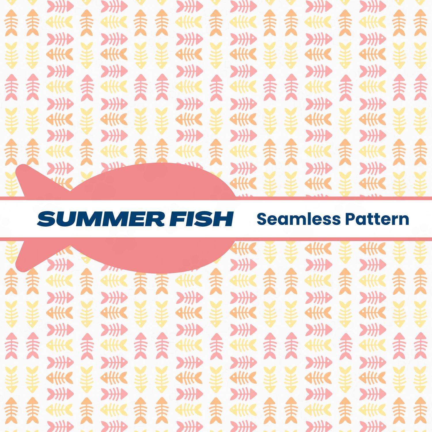 Summer Fish Seamless Pattern