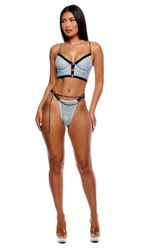 Chain Reaction Bra &amp; Thong Set