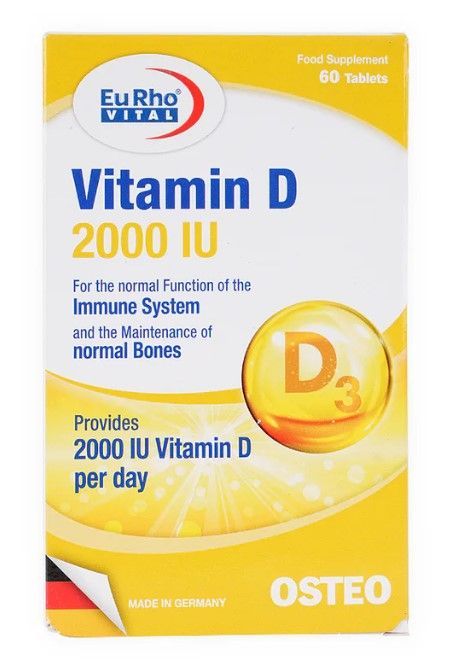 Euro Vital Vitamin D 2000 I.U Tablets