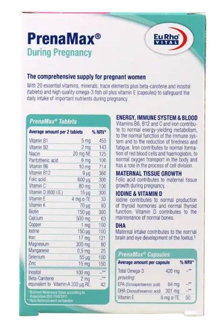 Euro Vital Prenamax During Pregnancy